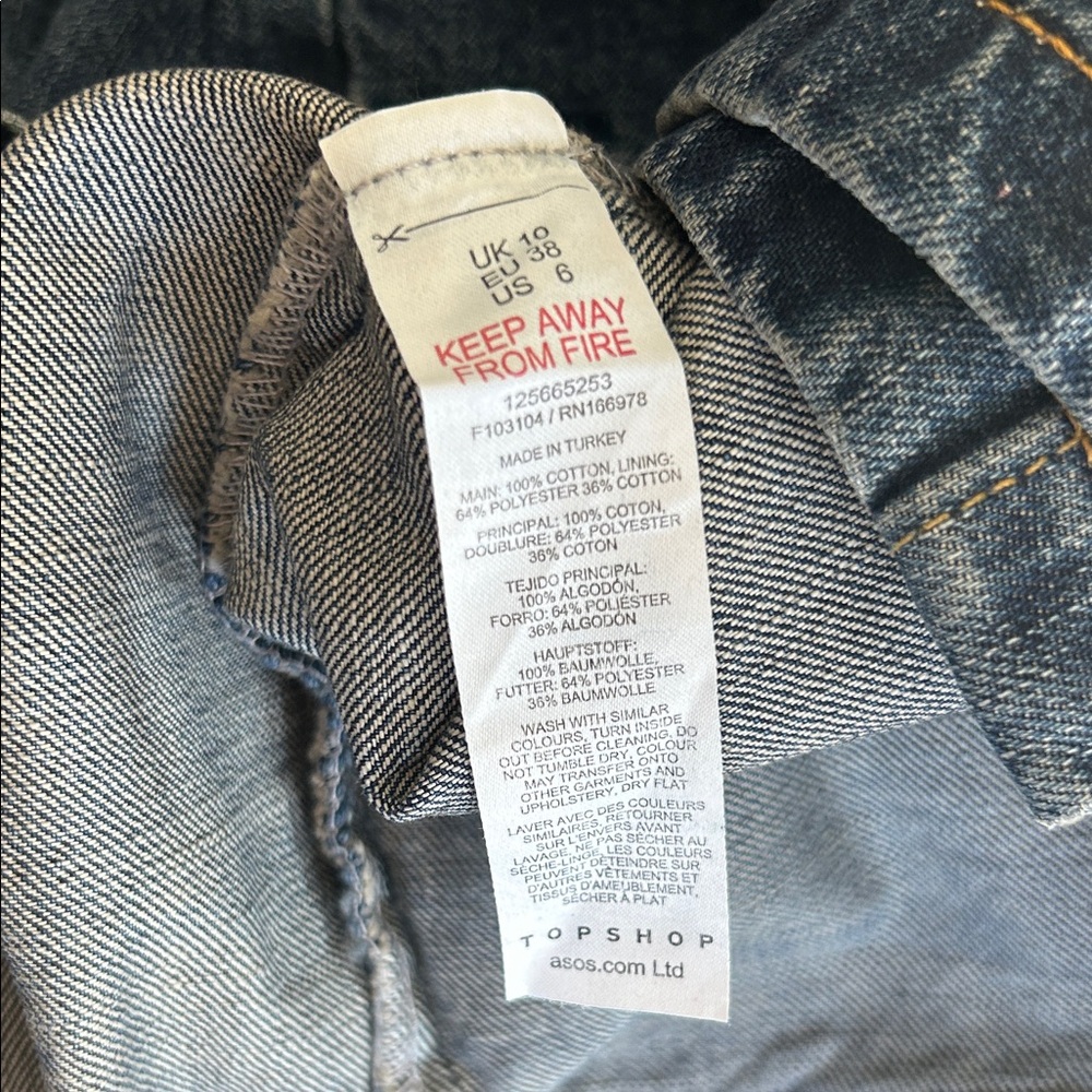 Topshop Dark Denim Pencil Skirt - Picture 8 of 8